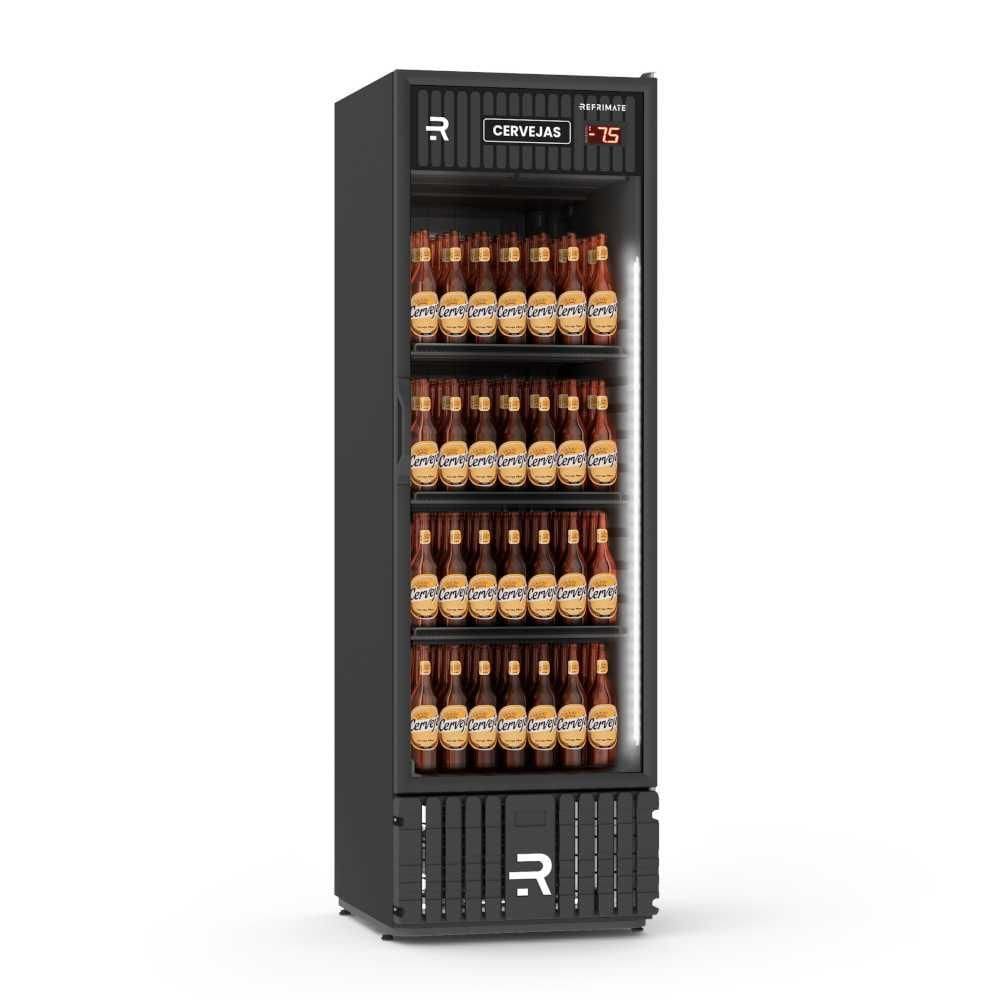Visa Cooler Cerveja 570 Litros Porta de vidro Aquecido Preto/Preto VCCE570PV 220V - Refrimate