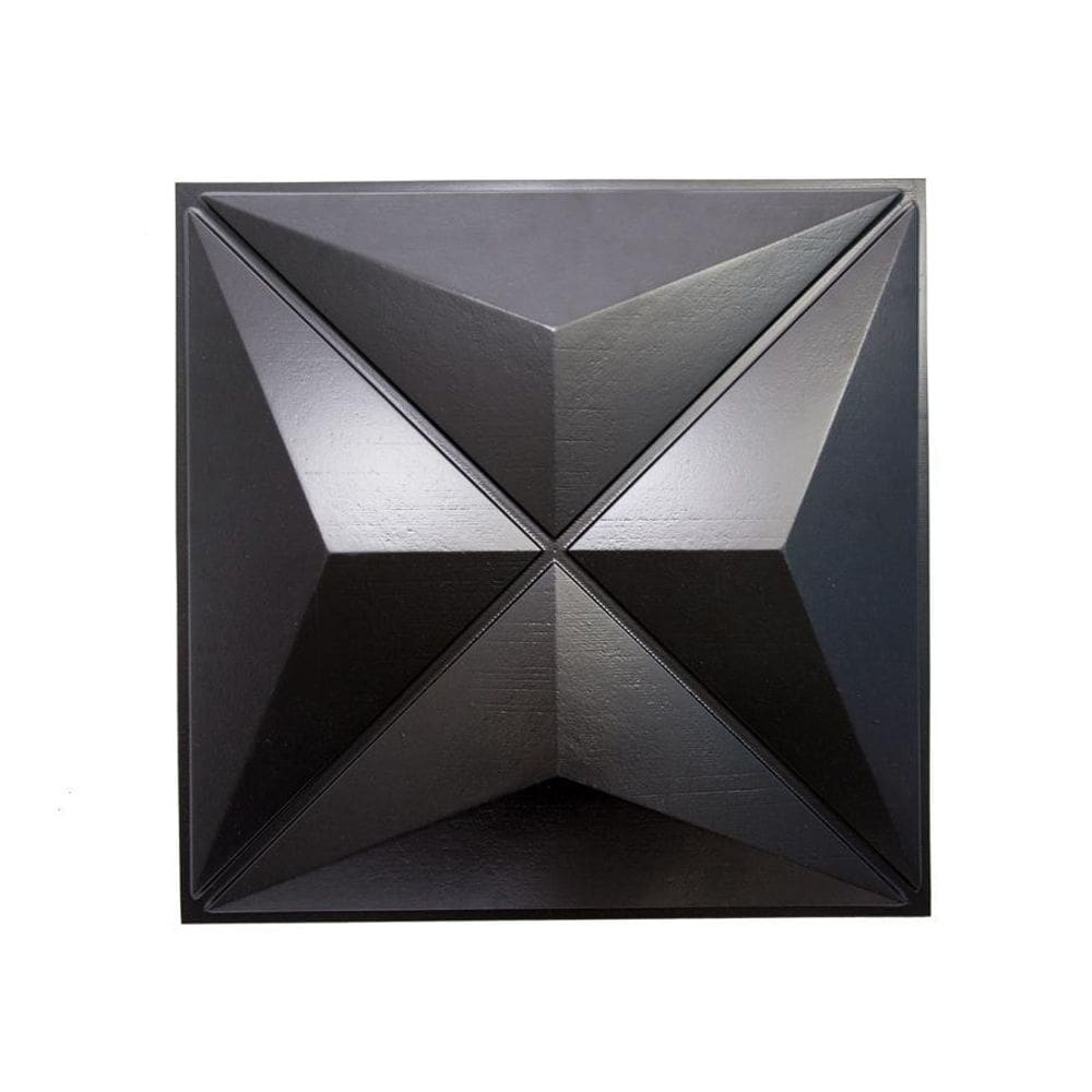 Kit 50 Placas Revestimento De Parede Pvc 3D Estrelar Preto