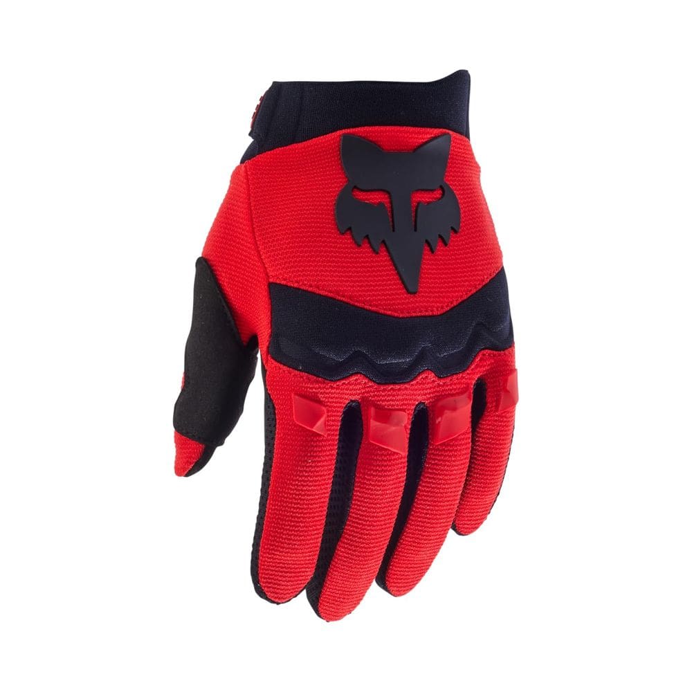 Luva de motocross Fox Racing YOUTH DIRTPAW FLUORESCENTE VERMELHA