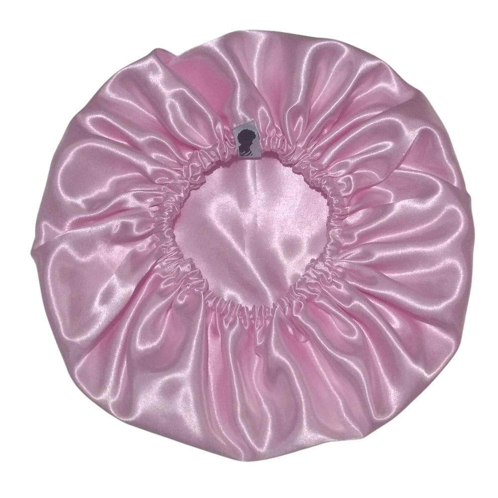 Touca Toca Cetim Seda Dormir Banho Anti Frizz - Rosa Claro