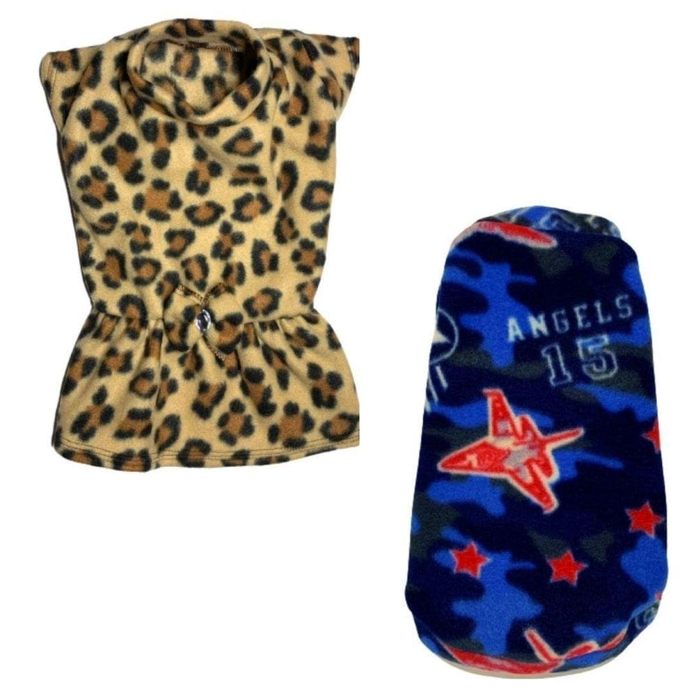 Kit 2 Roupas De Inverno Para Cães E Gato Vestido E Capa P