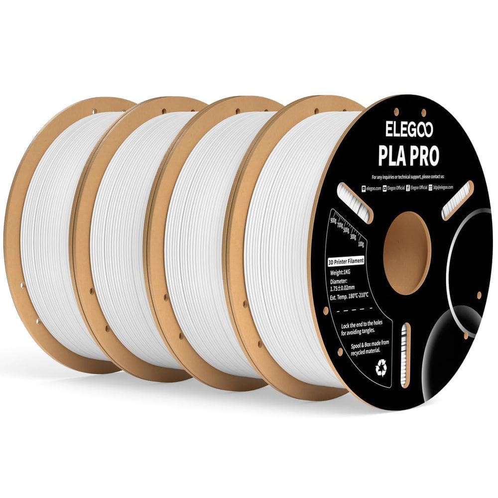 Filamento para impressora 3D ELEGOO PLA PRO 1,75 mm branco 4 kg