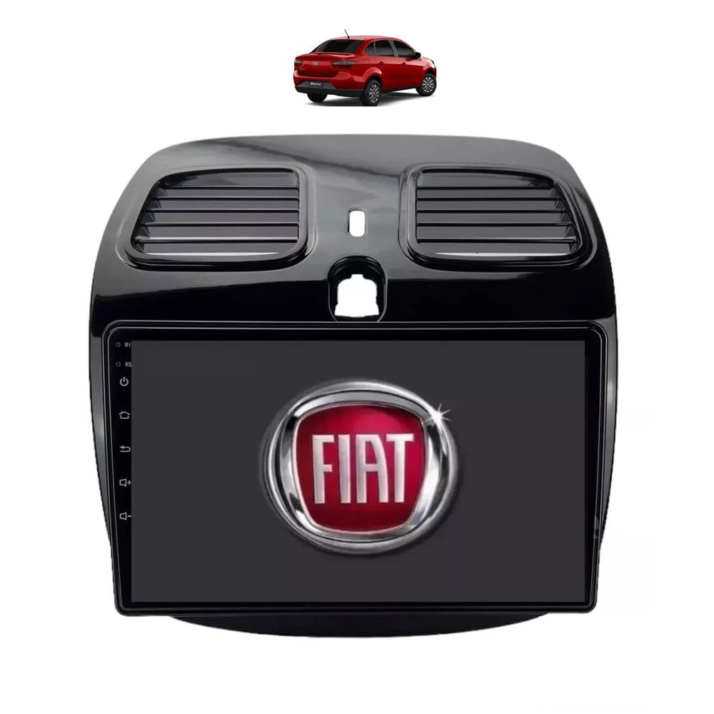 Kit Multimídia Grand Siena Mold Grafite 2012 / 2019 9 Pol Android Carplay Gps 2/32GB - 915BR ROADSTAR