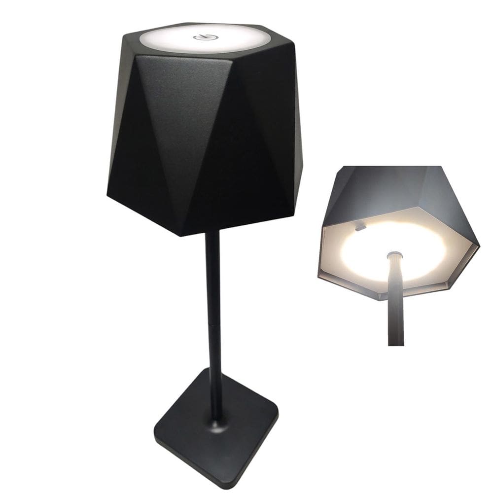 Luminaria Abajur Mesa Led 3 Tons USB Bateria Recarregavel Casa Sala Quarto Trabalho Recepçao Escritorio Decorativo Iluminaçao Moderna