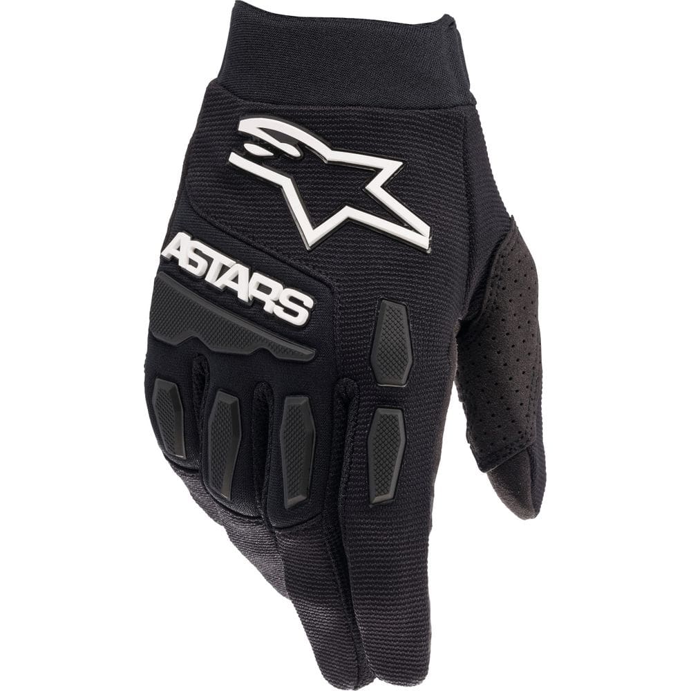Luvas Alpinestars Full Bore pretas/brancas para adultos