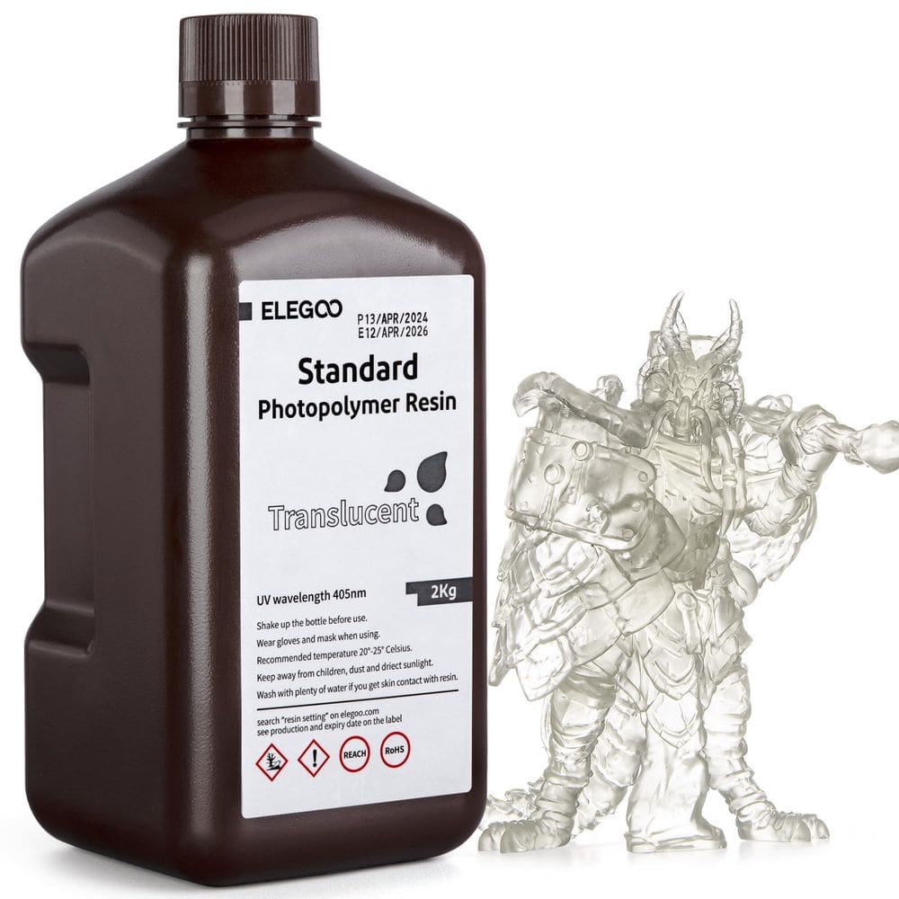 Resina de impressora 3D ELEGOO Standard 405nm Fotopolímero 2kg