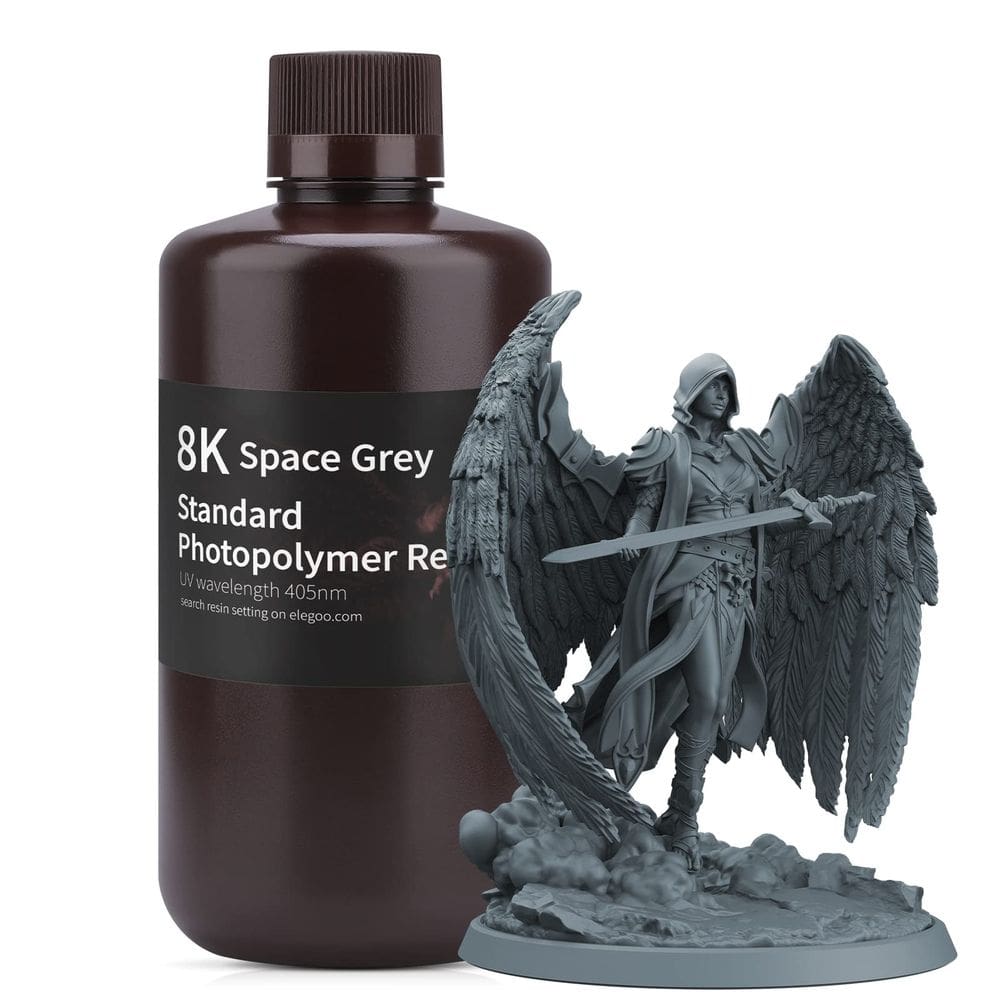 Resina de impressora 3D ELEGOO 8K, fotopolímero padrão, 1 kg