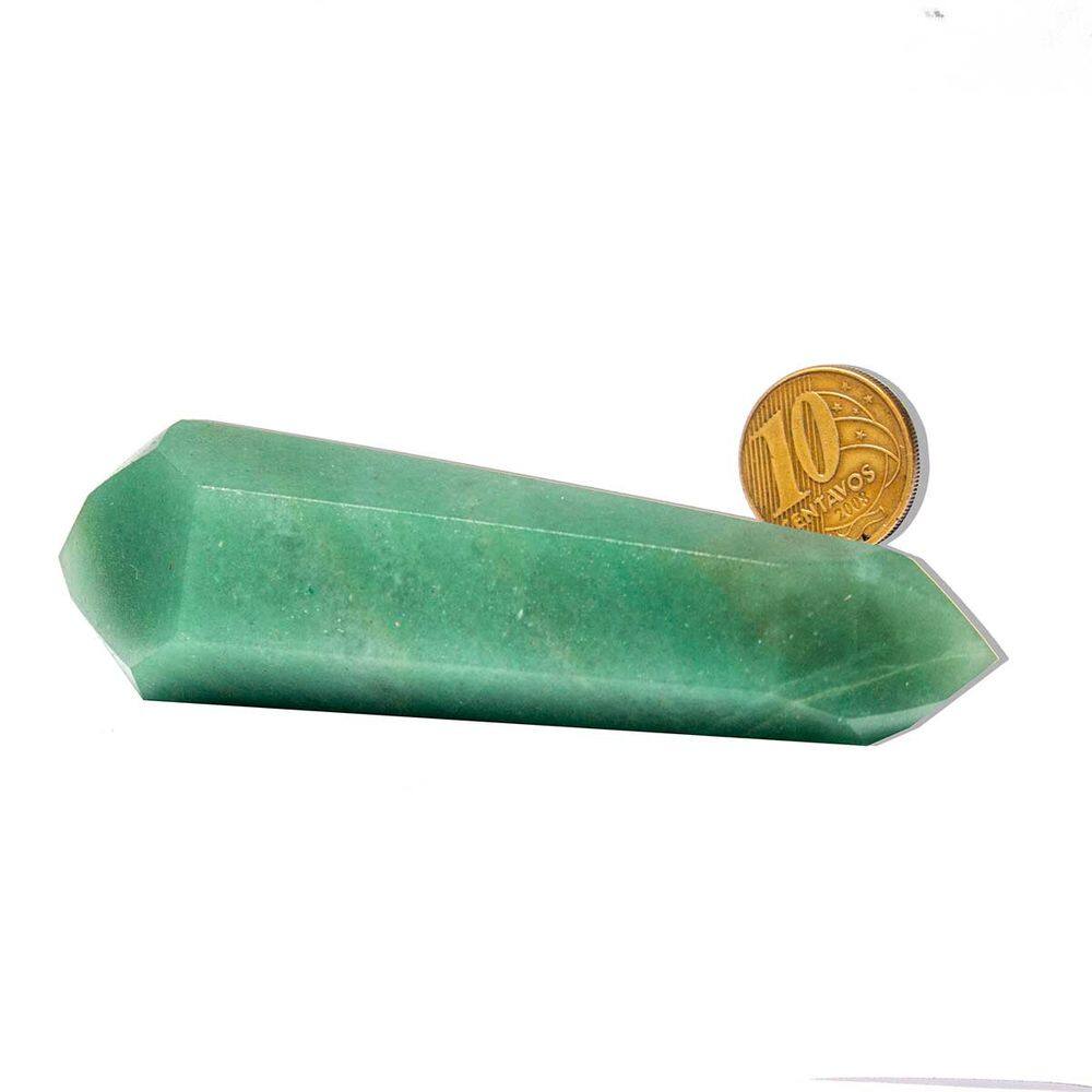 Biterminado Quartzo Verde Sextavado 10 a 11cm Tipo B