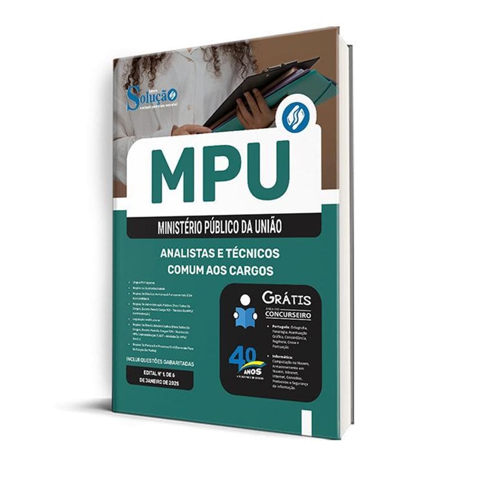 Apostila Mpu 2025 - Analistas E Técnicos - Comum Aos Cargos