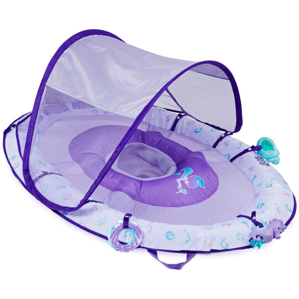 Baby Pool Float Swimways Ultra Spring com cobertura solar 9-24M