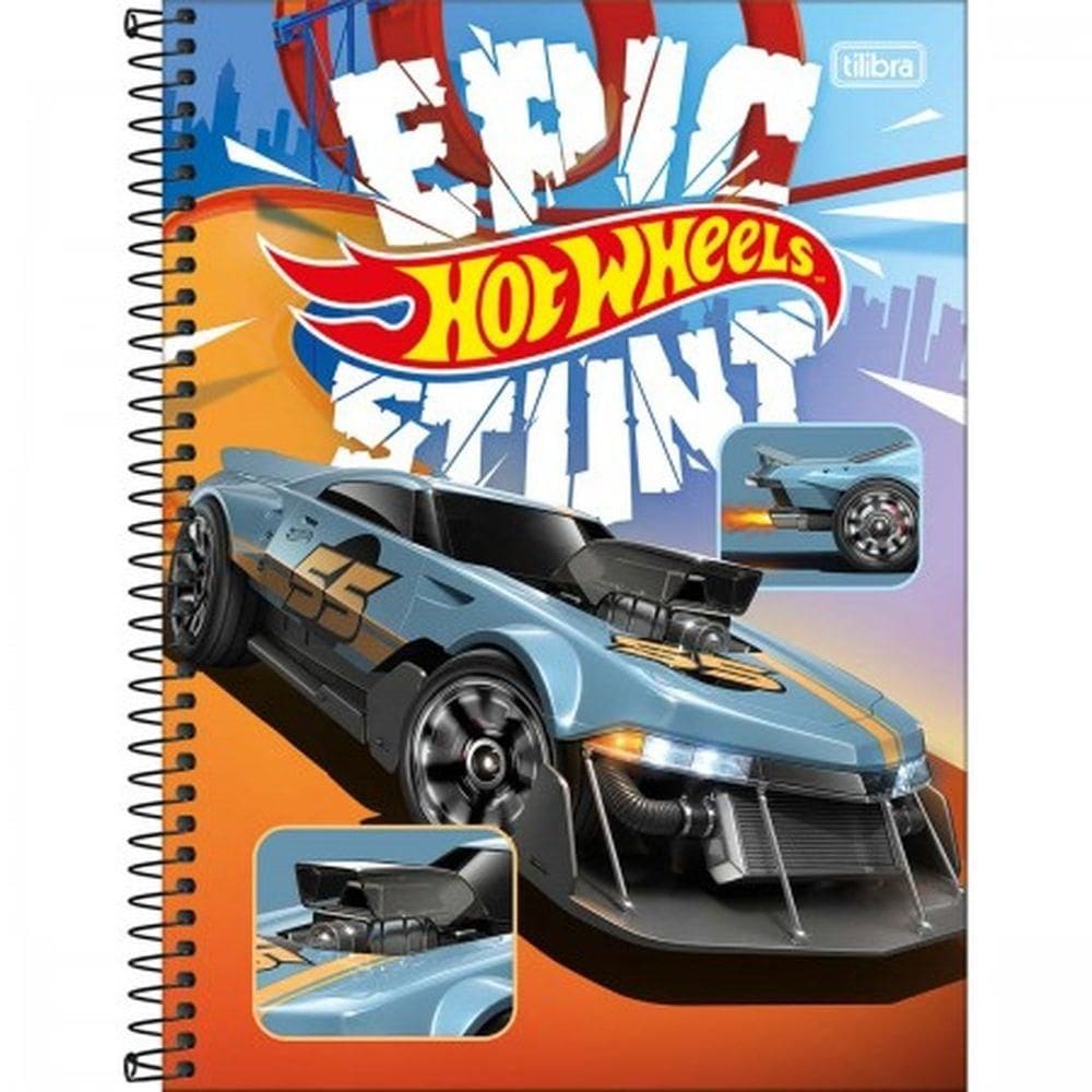 Caderno Univ. 80 Folhas 1 Matéria HotWheels Capa 2 - Tilibra