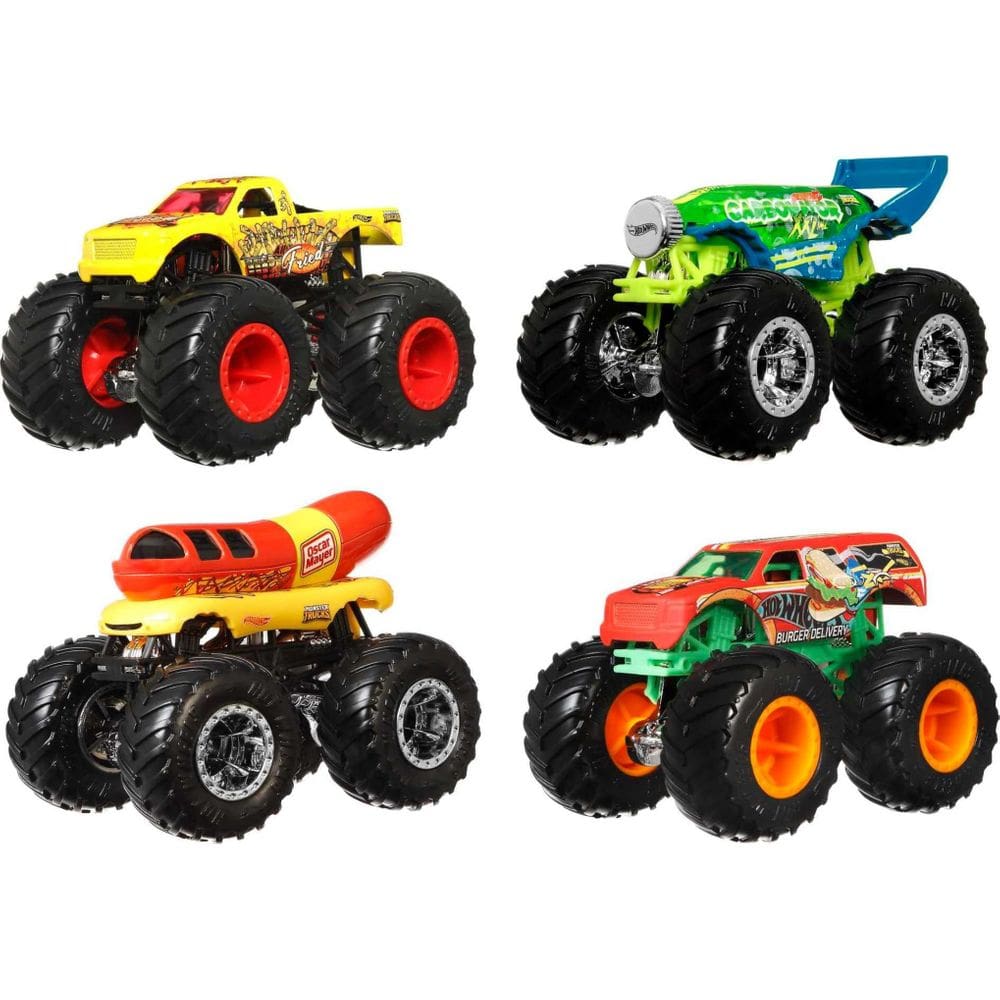 Toy Trucks Hot Wheels Monster Trucks, escala 1:64, pacote com 4