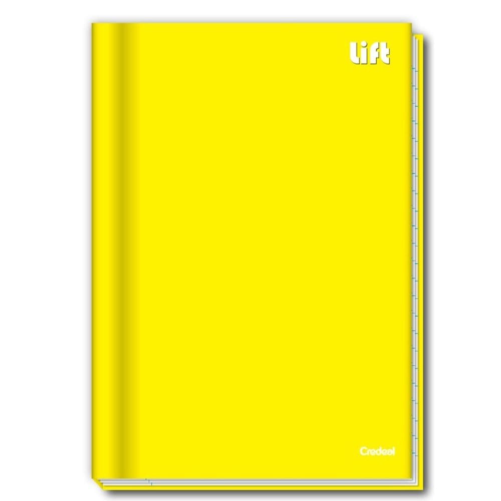 Kit C/5 Cadernos Brochura 80F Lift Amarelo Credeal
