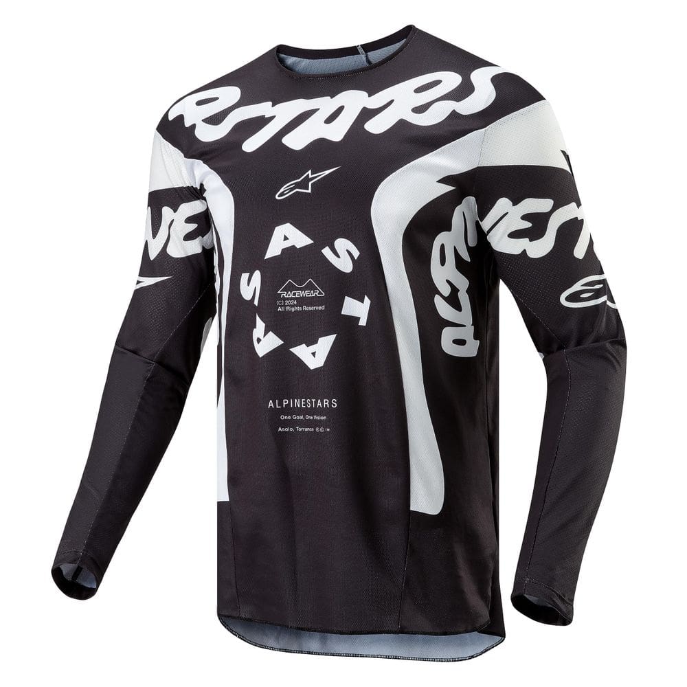 Jersey Alpinestars Racer Hana preto/branco para mulheres tamanho S