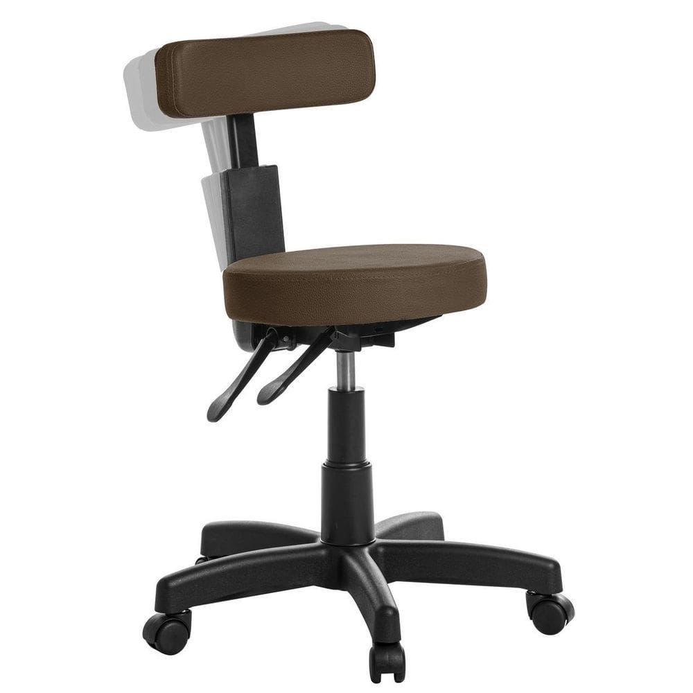 Cadeira Mocho Ergonômica Estética Clinica Rv Marrom
