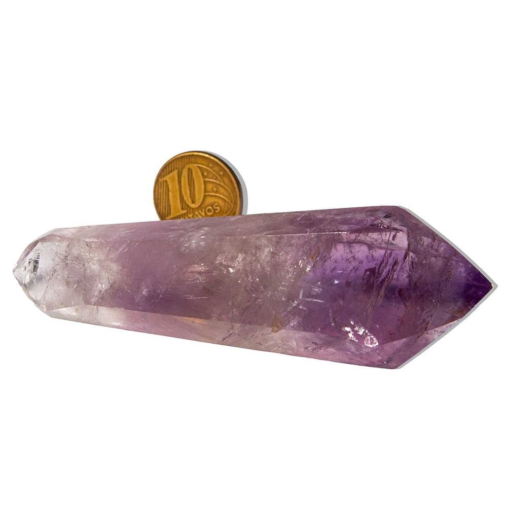Biterminado Ametista Pedra Sextavado 9 a 10cm Tipo B