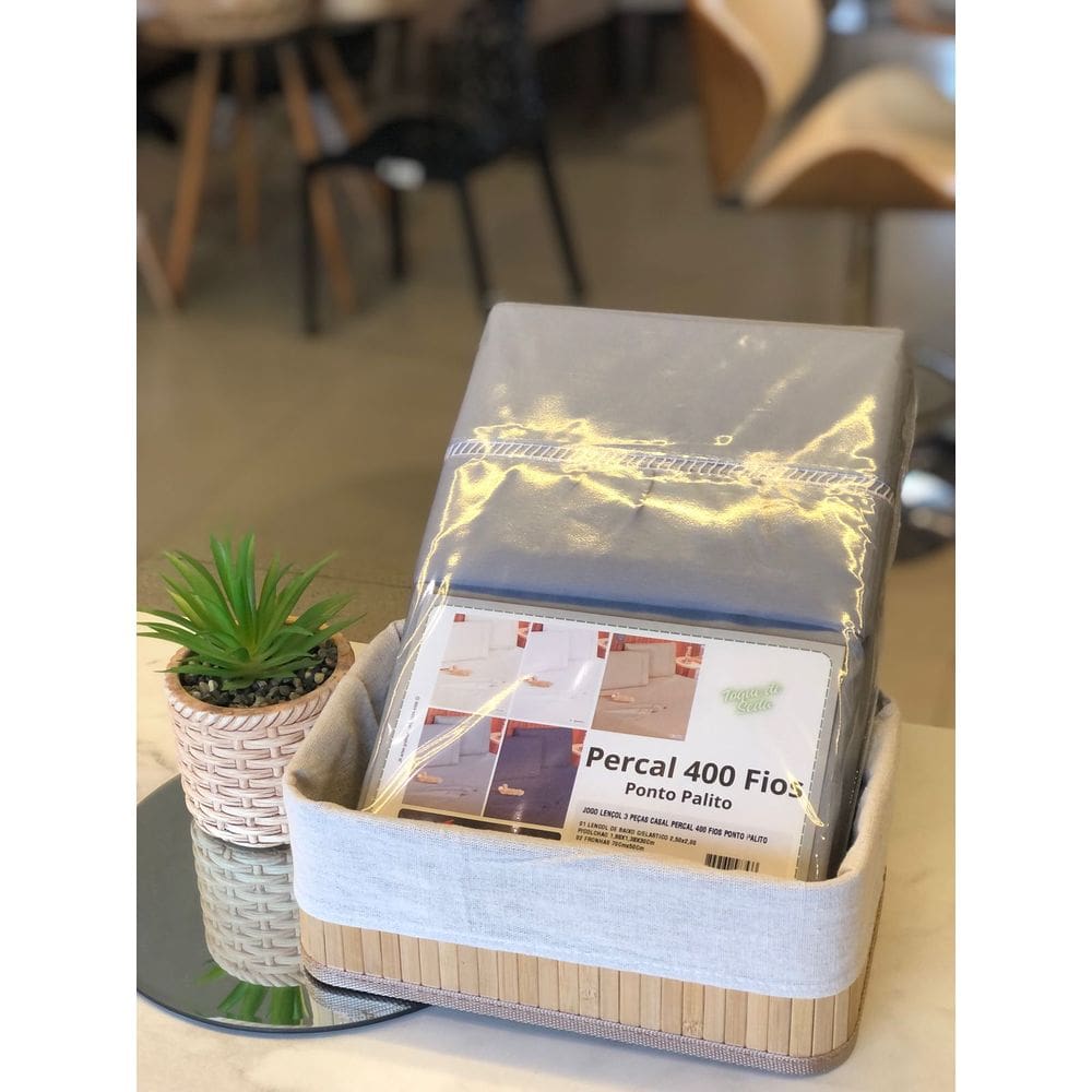 Jogo Lençol 3 Peças Casal Percal 400 Fios