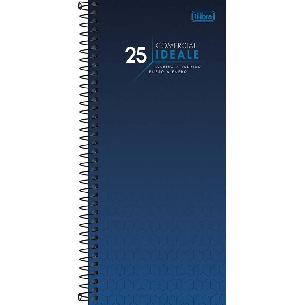 Agenda Executiva Espiral Diária 11,9 x 27,5 cm Comercial Ideale 2025 Tilibra Ref 59380