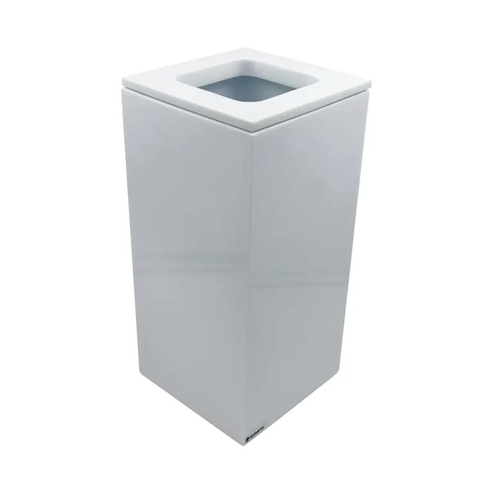 Lixeira Quadrada Vazada 5,5L em Resina Branco