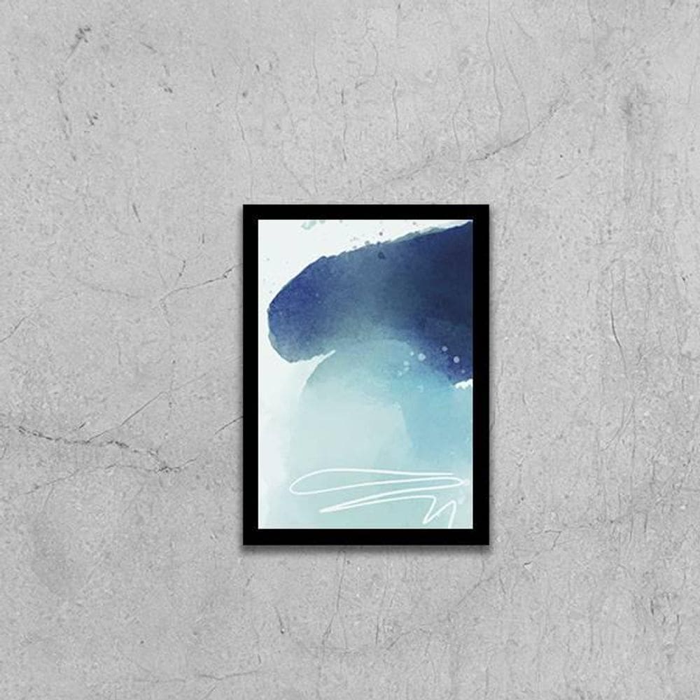 Quadro Abstrato Azul I 24X18Cm