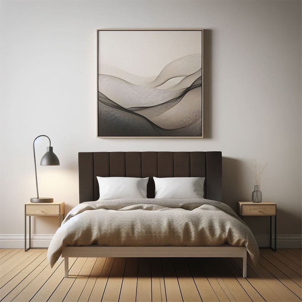 Cabeceira Painel Casal King 1,95m Londres Suede Marrom Dal Poz Estofados