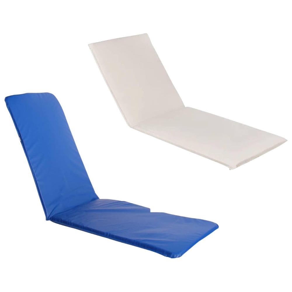 Almofada Colchonete Espreguiçadeira Lisa Branca E Azul