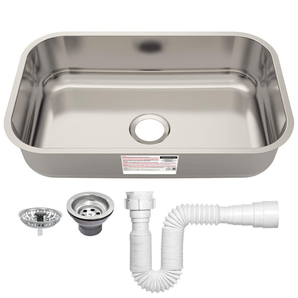 Cuba De Embutir Basic Aço Inox Com Válvula E Sifão 56bl - Tramontina 94085/556