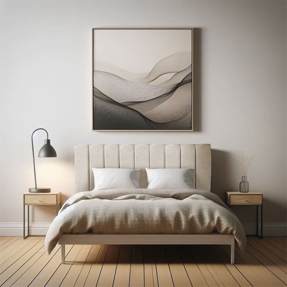 Cabeceira Painel Casal 1,40m Londres Veludo Bege Dal Poz Estofados