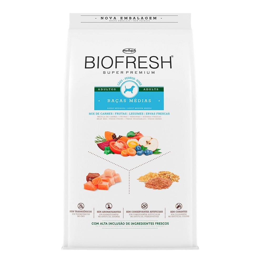 Ração Biofresh Cães Adultos Raças Médias 3kg