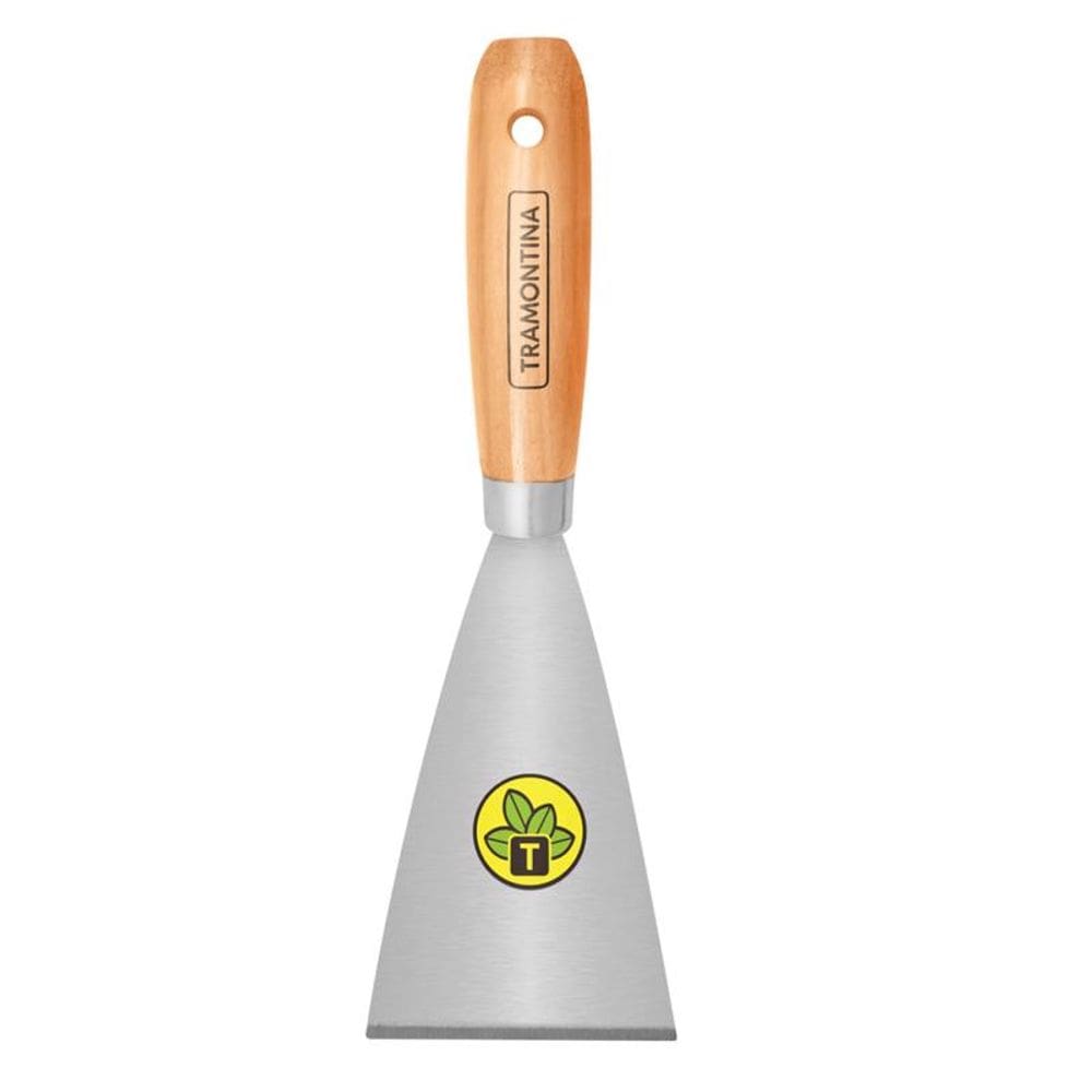 Espátula Metálica Rígida 8 cm com Cabo de Madeira - Tramontina 77394085