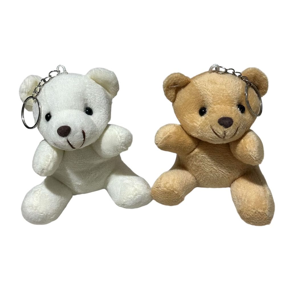 Kit 6 Urso De Pelucia Chaveiro Fofo Cesta Ursinho Lembrancinha - 9cm