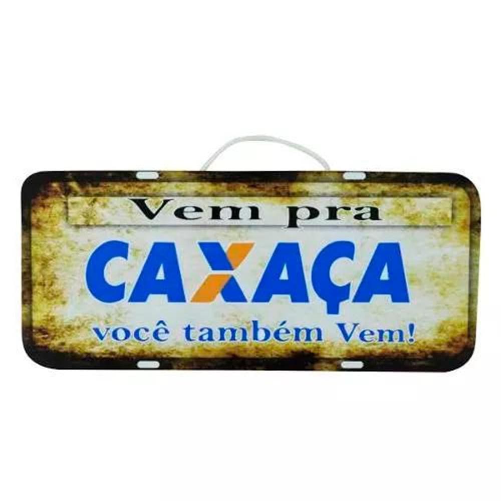 Placa De Carro Decorativa Madeira VPra Caxaça Você Também
