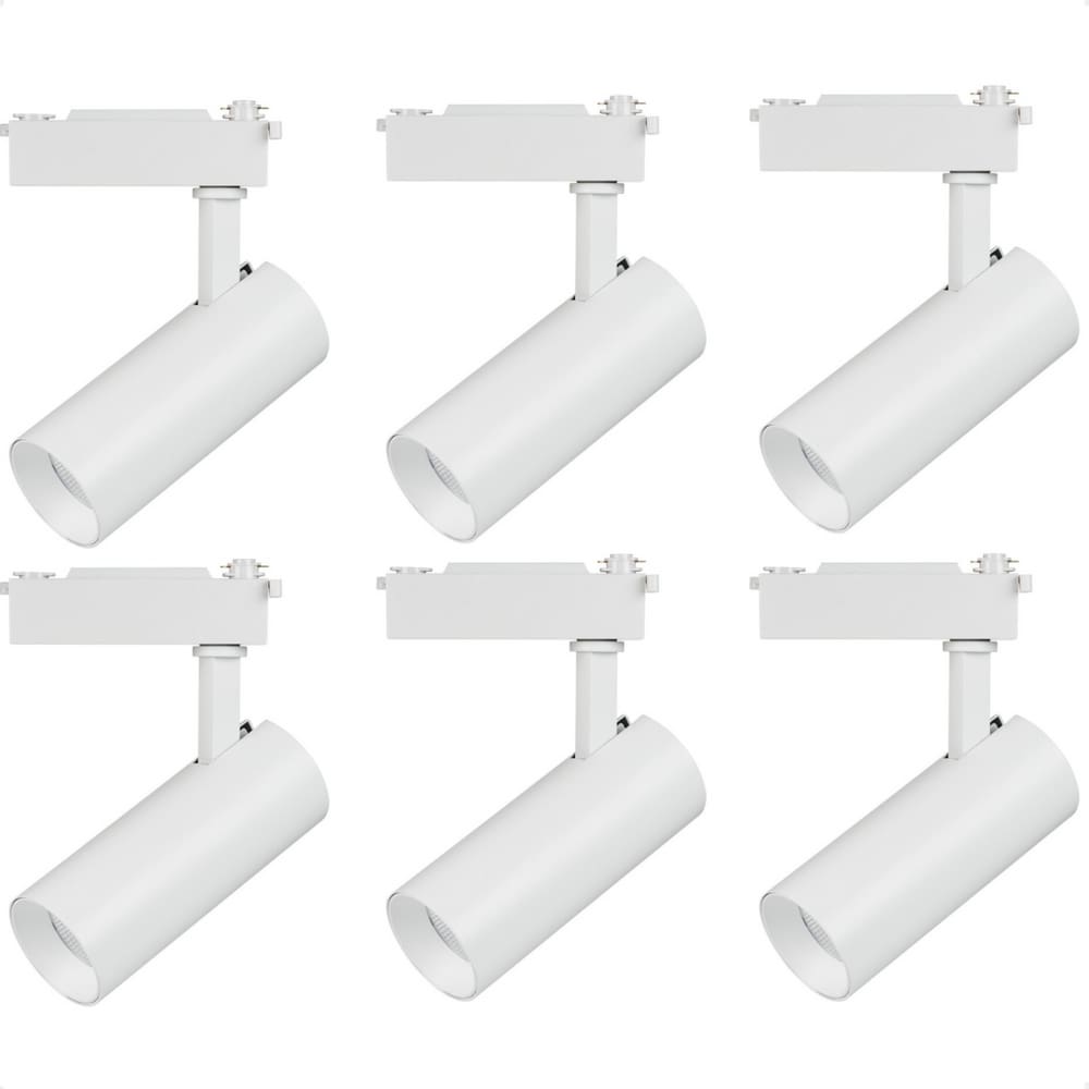 Kit 6 Spot Led MR16 para Trilho Eletrificado Branco 110/220v 6500K Frio
