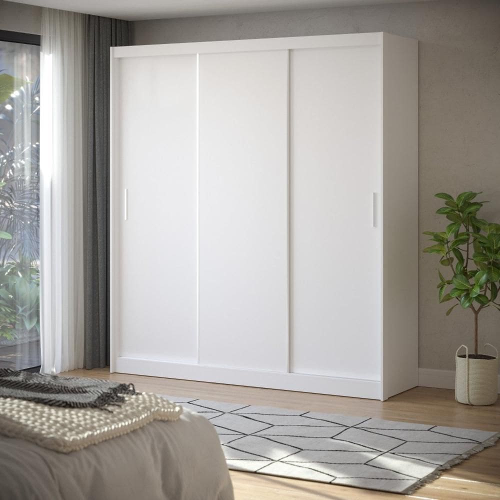 Guarda-Roupa Casal 3 Portas de Correr Muriqui Maxx Cabecasa Madeiramadeira Branco