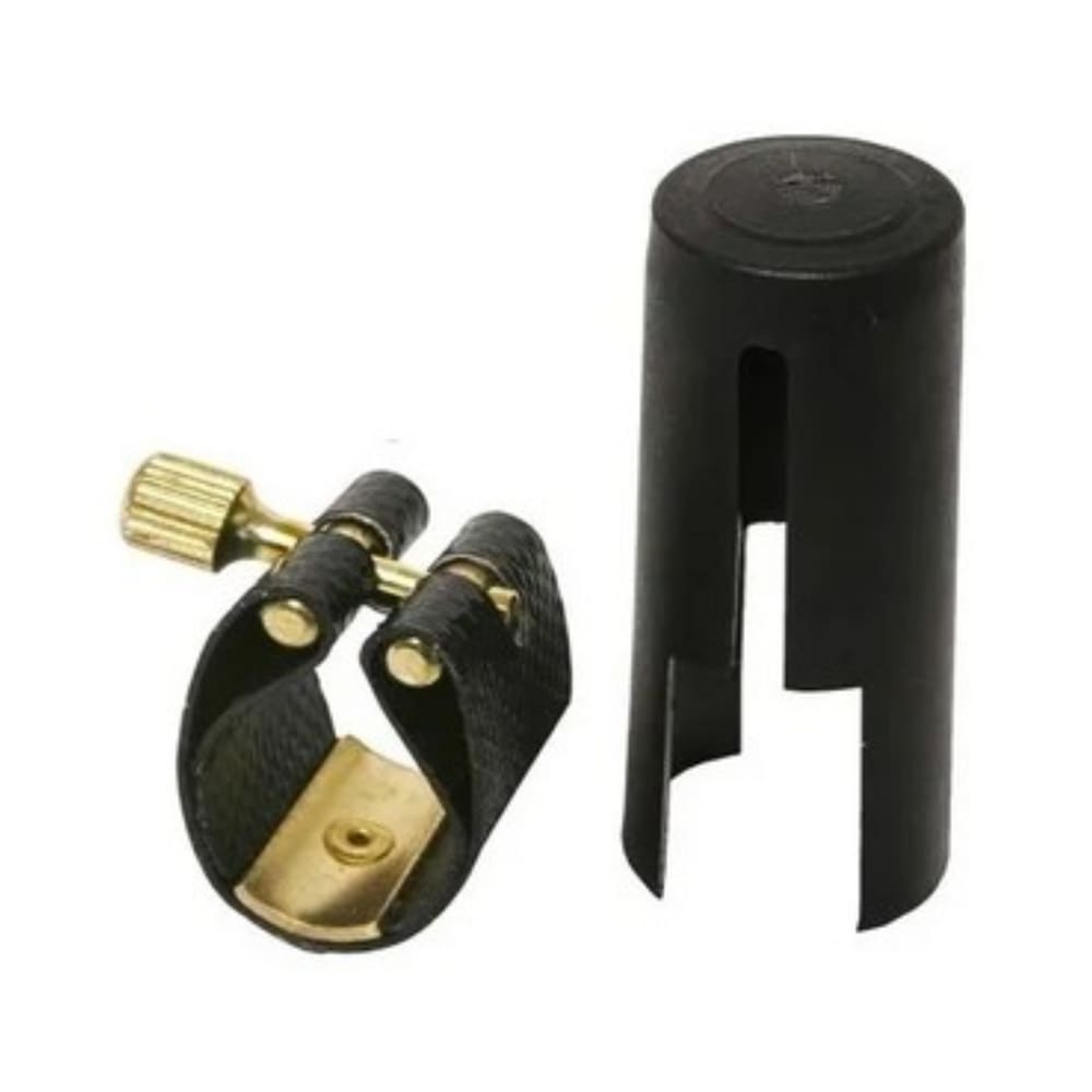 Abraçadeira de Couro Sintético C/ Ressonador e Cobre Boquilha para Clarinete - FREE SAX`S