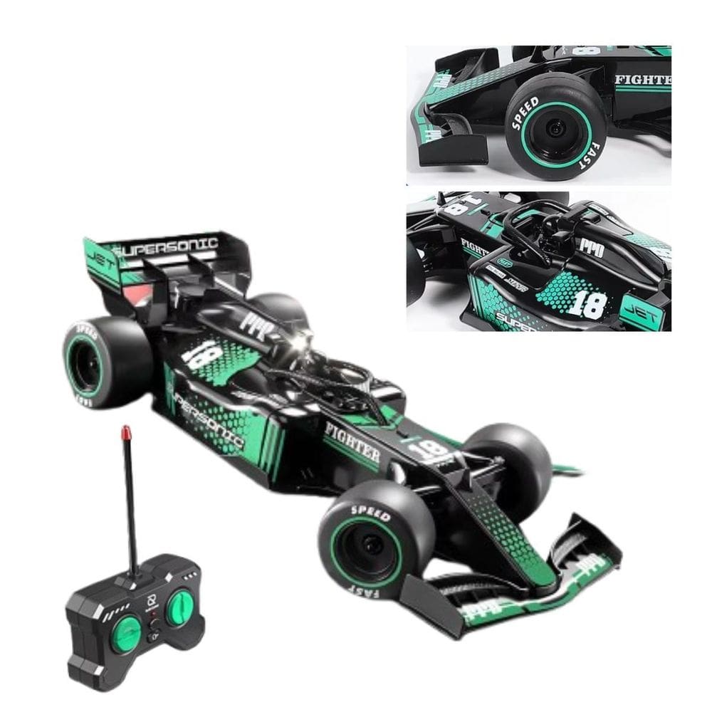 Miniatura De Carro F1 Controle Remoto Com Fumaça E Led