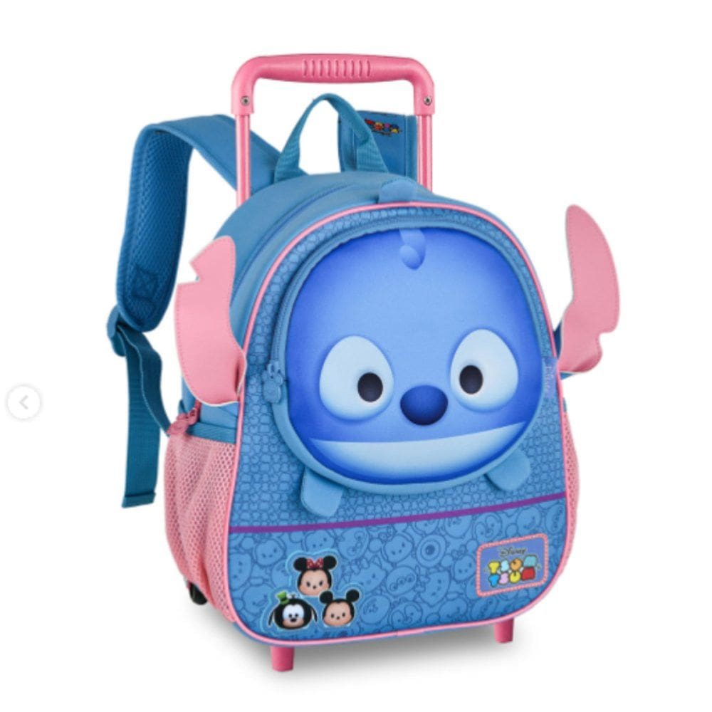 Mochila Infantil Escolar Passeio Com Rodinhas Stitch Tsum