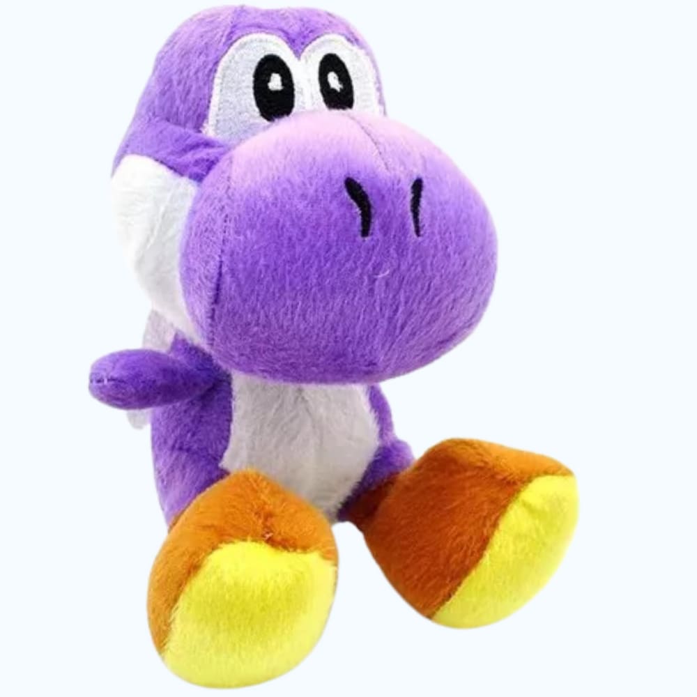 Brinquedo Pelucia Yoshi Lilas 30cm Turma do Mario Antialergico Criança