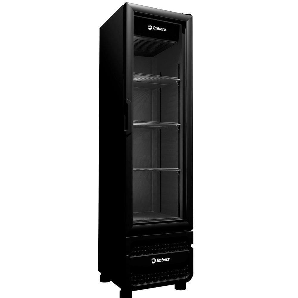 Expositor ical Imbera 244 Litros Porta De Vidro Full Black VR08 Bivolt