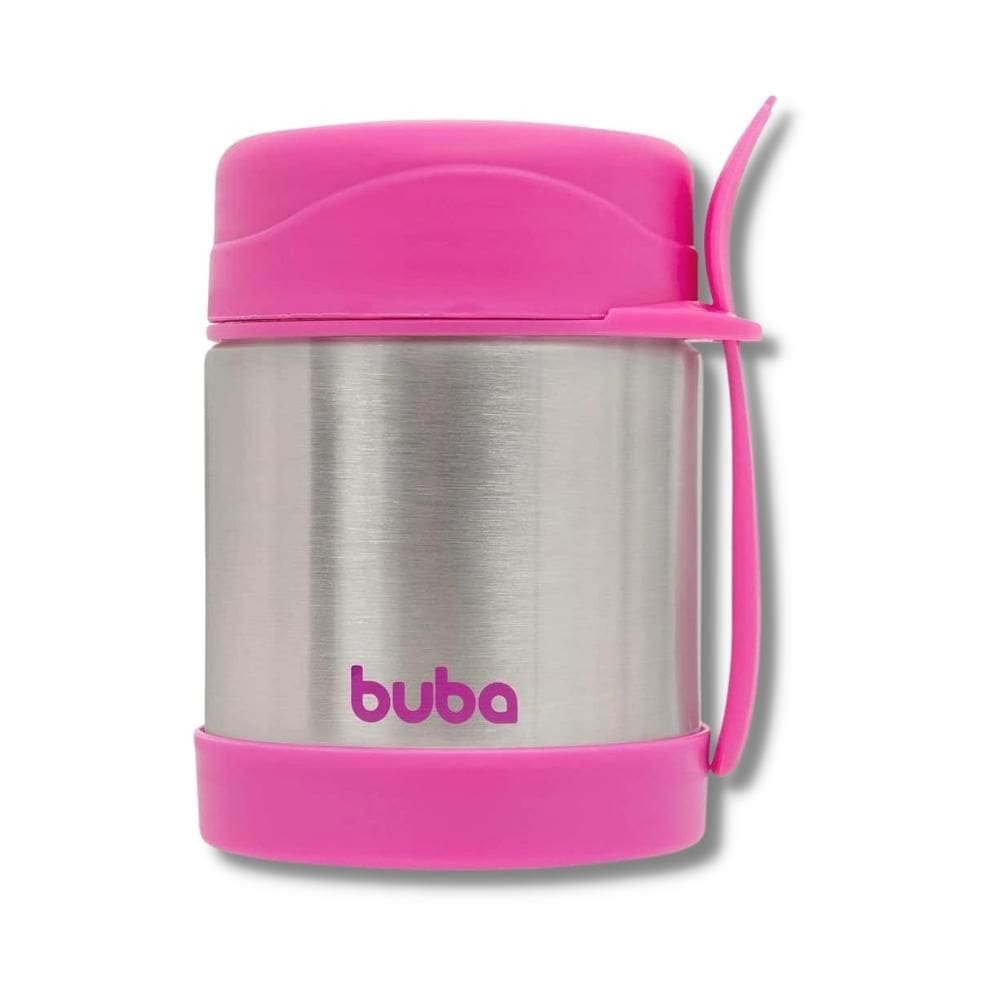 Pote Termico Inox Com Colher Rosa - Buba