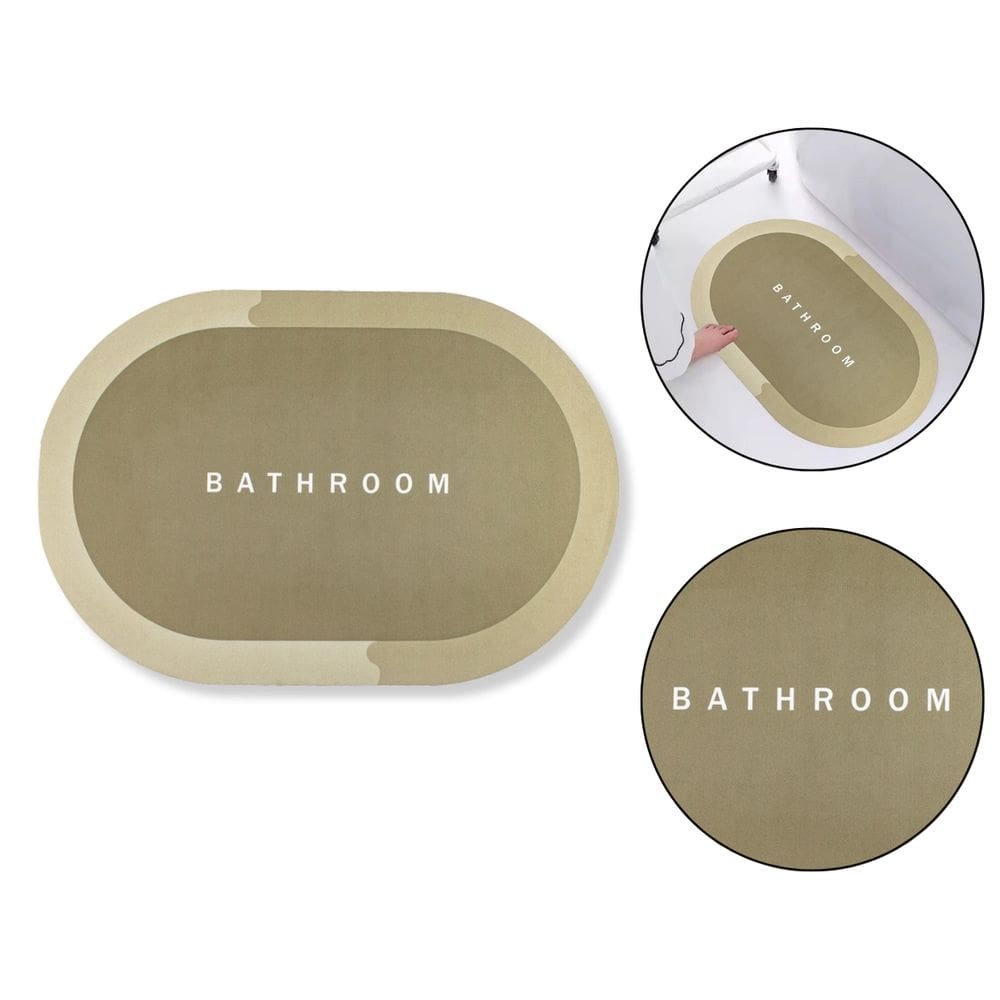 Tapete Redondo Verde-Claro Bathroom Antiderrapante Banho Box