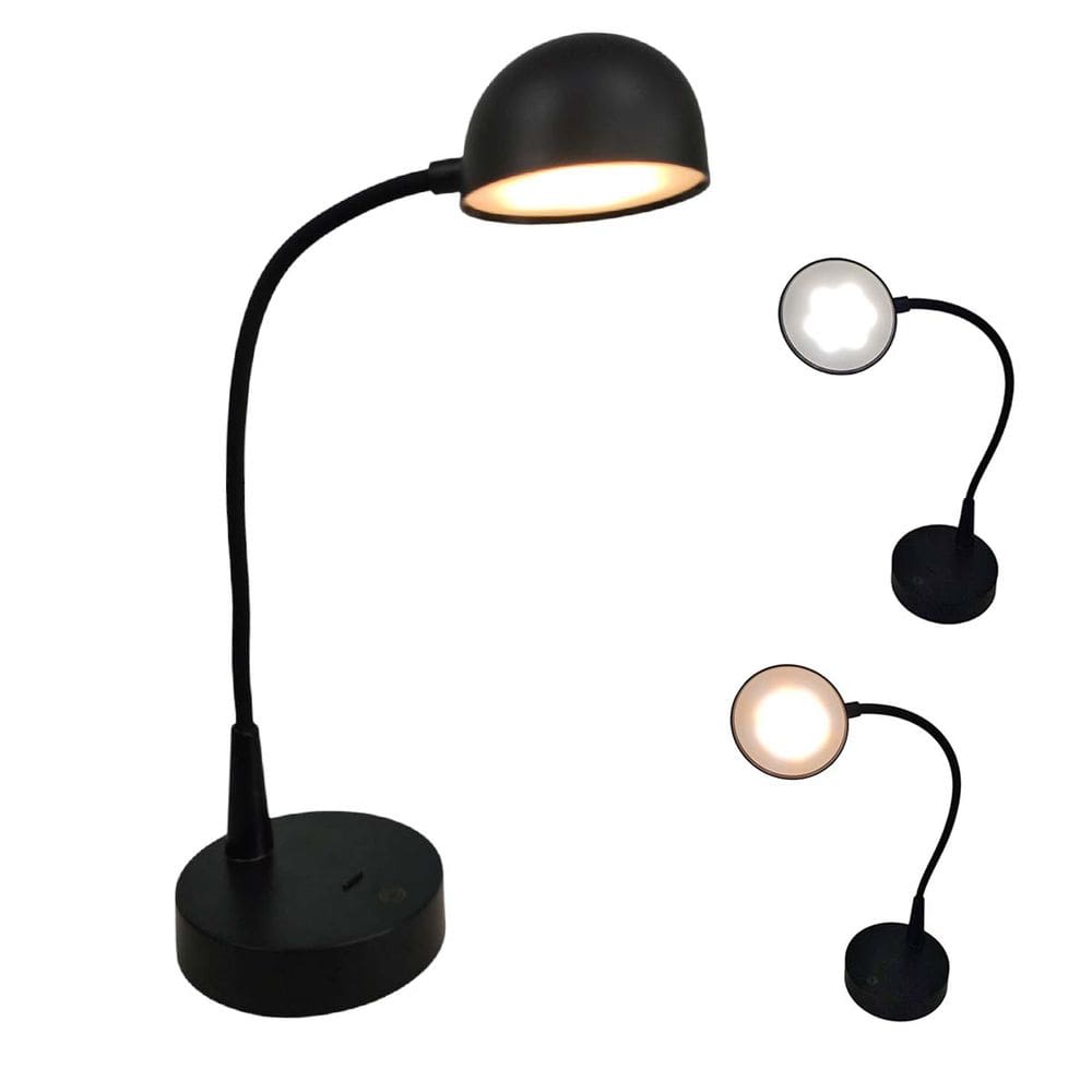 Luminaria Abajur LED Touch 3 Tons Recarregavel USB Flexivel Casa Sala Quarto Cabeceira Trabalho Mesa Escritorio Recepçao Iluminaçao Decoraçao