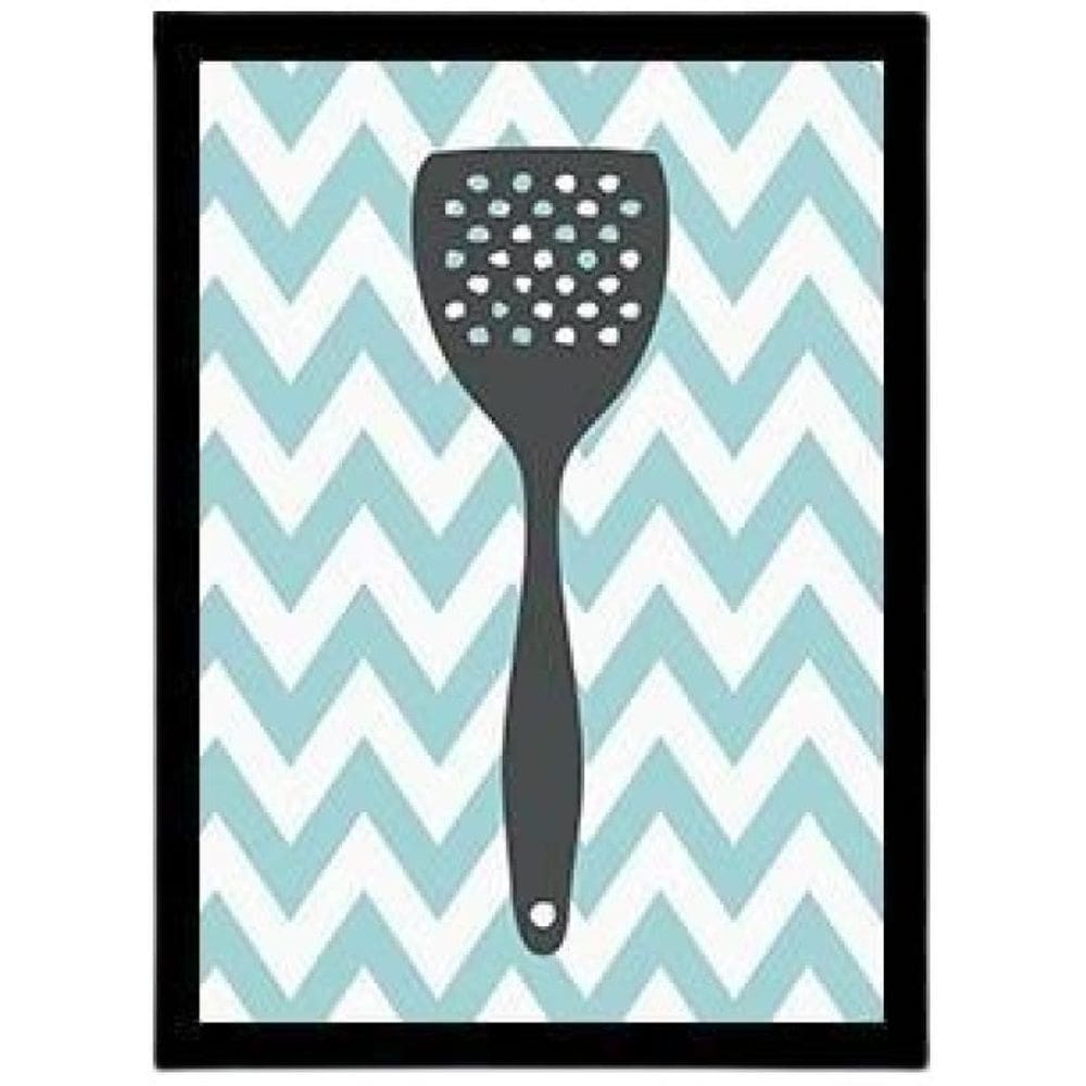 Quadro Decorativo Cozinha Espátula Com Vidro 24X18Cm