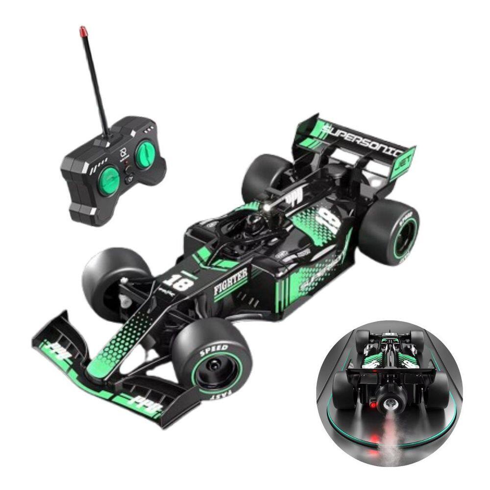 Carro F1 Miniatura Controle Remoto Com Efeito De Fumaça Led