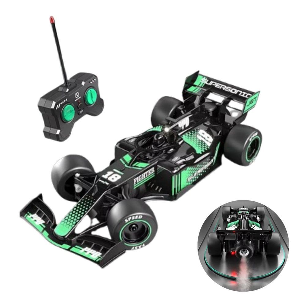 Carrinho F1 Controle Remoto Simula Efeito Fumaça Led