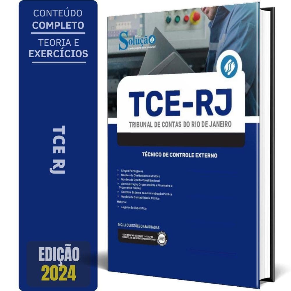 Apostila Tce Rj 2024 - Técnico De Controle Externo