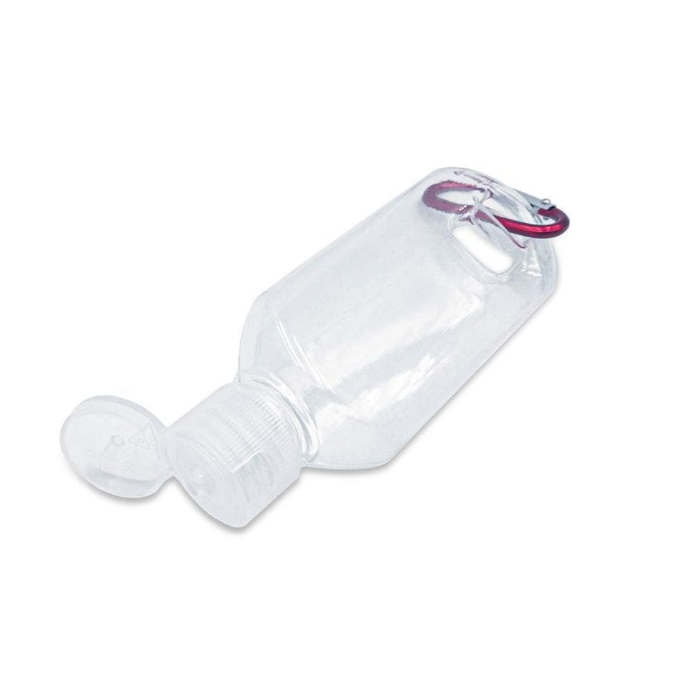Frasco Borrifador Mosquetão Álcool Gel Sabonete Líquido 60Ml