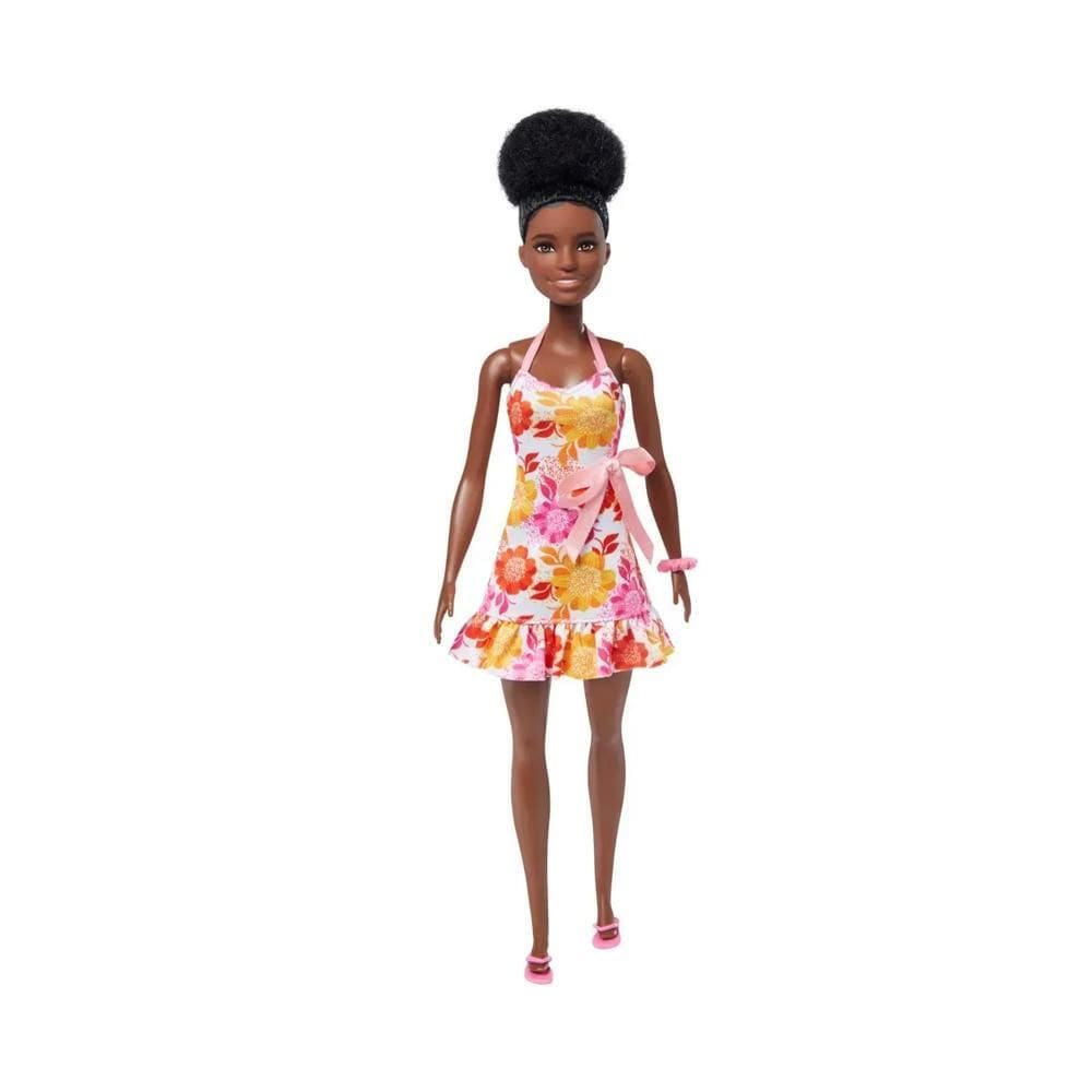 Boneca Barbie Negra Loves The Ocean Vestido Verão Hlp93