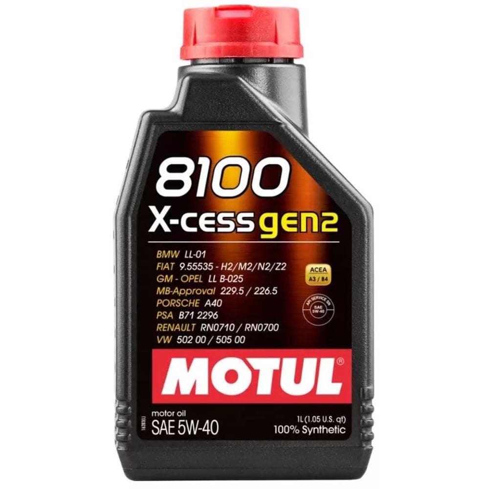 Oleo 100% Sintético Motor Motul 8100 X-cess Gen2 SAE 5w40 1l