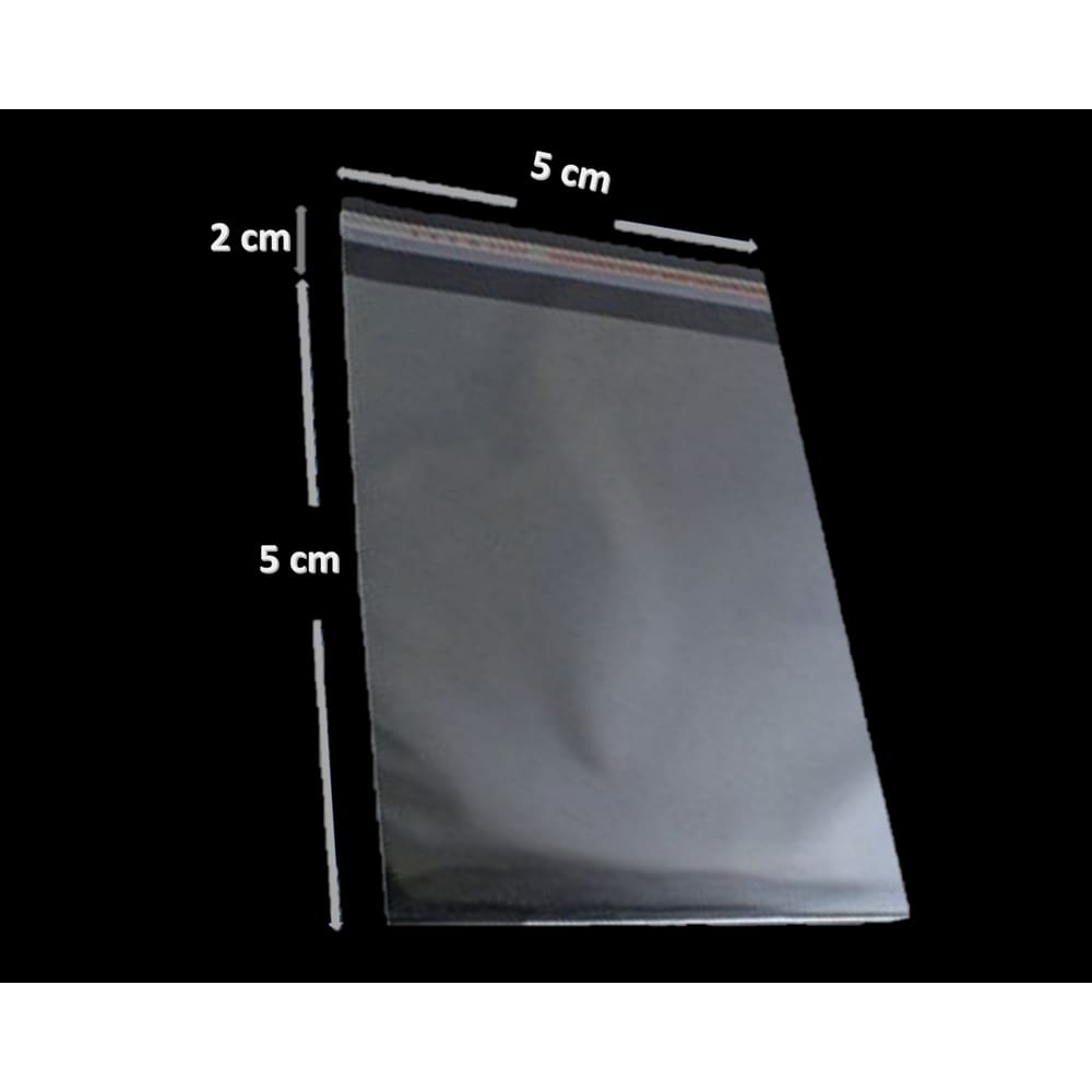 Saco Adesivado Plástico Transparente Vabene 5x5+3cm 500 Unidades